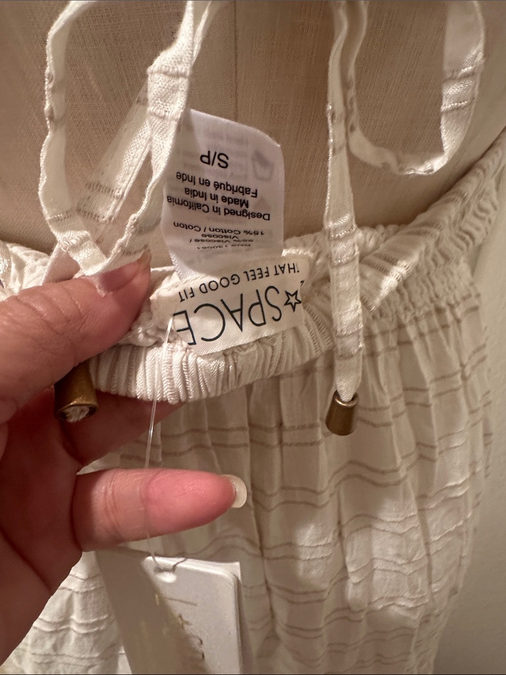 L*space Cream Maxi Tie-Front Sundress - Picture 11 of 11